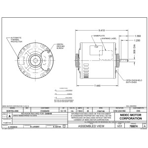 US Motors 1/2 hp 6765 1725/1140rpm, 4 polos, 1 eje, ODP Cerramiento, 2 velocidades, 6.3 diametro, CW, Shaft End, 115v, 60 hz, 1 ph,  S063SSJ8066011B US Motors 1/2 hp 6765 1725/1140rpm, 4 polos, 1 eje, ODP Cerramiento, 2 velocidades, 6.3 diametro, CW, Shaft End, 115v, 60 hz, 1 ph,  S063SSJ8066011B