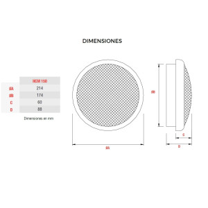 Extractor HCM-150 Soler y Palau 127 V, 26 W, 2000 rpm, 400 m3/h Extractor HCM-150 Soler y Palau 127 V, 26 W, 2000 rpm, 400 m3/h