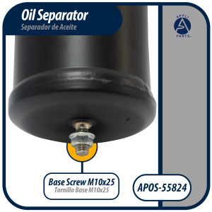 Appli Parts APOS-55824 Separador de Aceite 1/2 pulg ODF Soldable, CFC,HCFC,HFC,R22,R407C,R502,R134a,R404A,R507, Temperatura de trabajo desde -10 C a 130 C