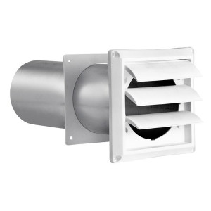 Rejilla de Ventilacion Blanca 4" Lambro Con Tubo de 11 pulgadas 267W