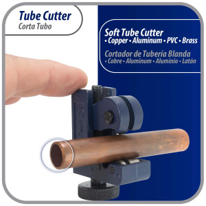 Appli Parts APT-TC128 Corta Tubo Mini para Cobre, Aluminio, Acero, PVC desde 1/8 pulg hasta 7/8 pulg (3-22 mm) para Profesionales y Bricolaje