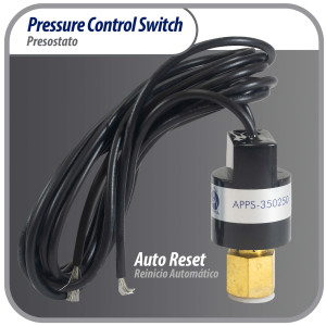 Appli Parts APPS-350250 Valvula Presostato R22 Alta, Abre 350 psi, Cierra 250 psi, 1 m Cable, SPST, 1/4 SAE Hembra, Reset Automatico, remplazo Universal para Aire Acondicionado Appli Parts APPS-350250 Valvula Presostato R22 Alta, Abre 350 psi, Cierra 250 psi, 1 m Cable, SPST, 1/4 SAE Hembra, Reset Automatico, remplazo Universal para Aire Acondicionado