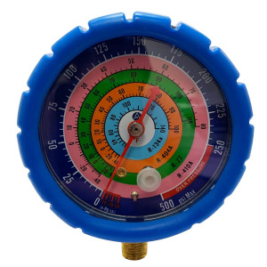 Appli Parts APMG-GA3L Esfera de Baja R134,R22,R404,R410 1/4 pulg SAE, Escala Presion psi, Escala Temperatura Fahrenheit