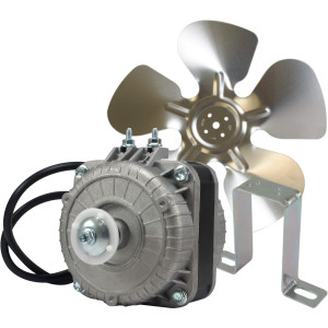 Appli Parts APFM-52E Motor Ventilador 5W para condensador de refrigeracion 220V 60Hz 0.2A 1300rpm Incluye base y Aspa de aluminio de 200mm CCWSE Universal