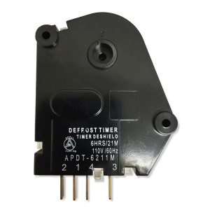 Appli Parts APDT-6211M 6 hr, 21 min, 110 V, 60 Hz, Timer de Deshielo Pin 2143 para Refrigeradoras, remplaza TIM-111, NUV-21A y otras