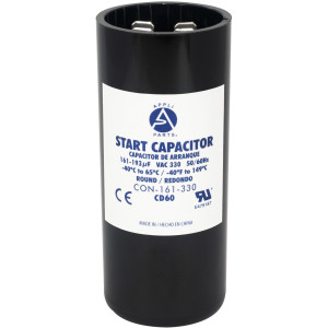 Appli Parts Condensador Capacitor Arranque 161-193 Mfd (microfaradios) uF 330 VAC remplazo universal para motores electricos de distintas aplicaciones 3.7cm Diametro 8.6cm Alto CON-161-330

