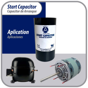 Appli Parts Condensador Capacitor Arranque 161-193 Mfd (microfaradios) uF 330 VAC remplazo universal para motores electricos de distintas aplicaciones 3.7cm Diametro 8.6cm Alto CON-161-330

