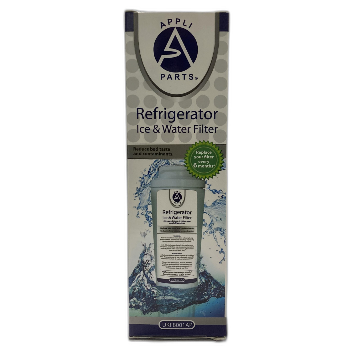 Appli Parts UKF8001AXXAP Filtro de Agua nevera refrigerador remplazo 9006, Everydrop EDR4RXD1 Filtro  4, UKF8001 W10790818 UKF8001AXX 4396395 67006470 W10790818 Appli Parts UKF8001AXXAP Filtro de Agua nevera refrigerador remplazo 9006, Everydrop EDR4RXD1 Filtro  4, UKF8001 W10790818 UKF8001AXX 4396395 67006470 W10790818