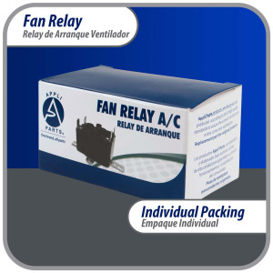 Appli Aprts APFR-380 Rele de ventilador 90-380 de conmutacion de Fan Relay, SPST, Polo Sencillo, Tiro Sencillo, bobina de 24 V, CA, Normalmente Abierto,Normalmente Cerrado, Soporte de ajuste multiple, Aplicacion Universal