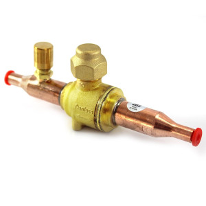 Danfoss 009L7050 Valvula de Cierre 1/4pulg tipo Bola de conexion soldable GBC 6s Multiple Refrigerante MWP 650psi WT -40C a 149C con puerto de servicio SAE 1/4 pulg Bi-Direccional