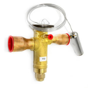 Danfoss 067N3160 15TR Valvula de Expansion Termostatica, TGE, R410A, 5/8x1-1/8 pulg Soldable, ODF, 1/4 pulg Ecualizacion externa, Bi-flow, -40 a 10 C remplaza 067N3180
