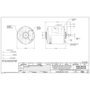 US Motors 1/3 hp 6767 1725/1140rpm, 4 polos, 1 eje, ODP Cerramiento, 2 velocidades, 6.3 diametro, CW, Shaft End, 115v, 60 hz, 1 ph,  S063SSE8079011B US Motors 1/3 hp 6767 1725/1140rpm, 4 polos, 1 eje, ODP Cerramiento, 2 velocidades, 6.3 diametro, CW, Shaft End, 115v, 60 hz, 1 ph,  S063SSE8079011B