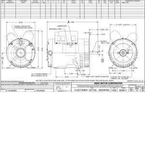 US Motors 3/4 hp 1725 rpm, 115v/230v/1ph/60 hz, ODP, D34CP2PHC