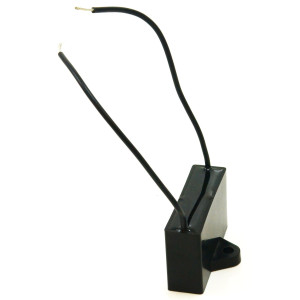Appli Parts Condensador Capacitor de ventilador 4 mfd (microfaradios) uf 250VAC con 2 cables compatible con cualquier marca de igual capacitancia 4.7cm ancho x 2.6cm prof x 3.7cm alto CAP-4-250-2C