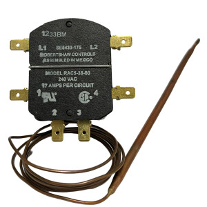 Robertshaw 5430-175 Termostato Cocina Horno 140 a 500 F Broil 375 a 530 F Capilar 60 pulg Vastago Cortable a 2 pulg Vastago Plano .187 Posicion plana Abajo Robertshaw 5430-175 Termostato Cocina Horno 140 a 500 F Broil 375 a 530 F Capilar 60 pulg Vastago Cortable a 2 pulg Vastago Plano .187 Posicion plana Abajo