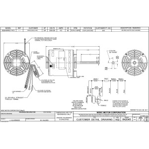 US Motors 3/4 hp 1075 rpm, 6 polos, 1 eje, OAO Cerramiento, 3 velocidades, 5.6 diametro, CCW, Lead End, Reversible, 208-230 V, 60 hz, 1 ph, No Incluye 15 mfd/370 VAC Capacitor  , 8905 K055WPZ1413012B