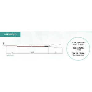 Full Gauge SB-12 Termocuplon Sensor de Temperatura Tipo J, Rango de Temperatura 0 a 300 C (32 a 572 F)