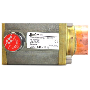 Valvula Solenoide Danfoss 2 1/8" Evr40 Soldable (Solo Cuerpo)