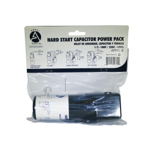 Appli Parts Relay de Arranque, Capacitor y Termico amplificador de potencia para aire acondicionado de 1/12-10 HP y compresores de refrigeracion 110-220 Voltios 1 Ph hasta 690 porciento de torque APHS-8 Appli Parts Relay de Arranque, Capacitor y Termico amplificador de potencia para aire acondicionado de 1/12-10 HP y compresores de refrigeracion 110-220 Voltios 1 Ph hasta 690 porciento de torque APHS-8