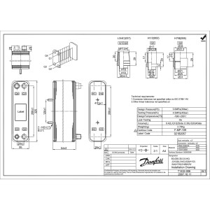 Danfoss 021B2057 Intercambiador de Calor 3 Ton B3-030-30-3.0-Hq 3TR