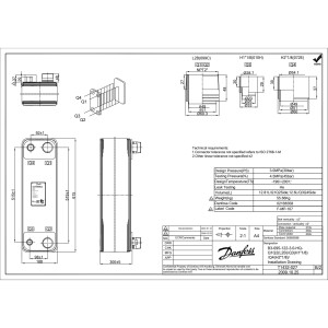 Danfoss 021B6358 Intercambiador De Calor 40 Ton B3-095-122-3.0-HQ 40TR