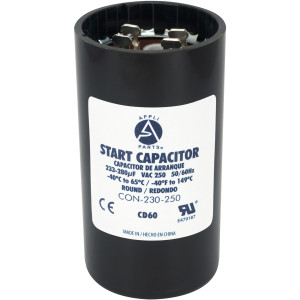 Appli Parts Condensador Capacitor Arranque 233-280 Mfd (microfaradios) uF 250 VAC remplazo universal para motores electricos de distintas aplicaciones 4.6cm Diametro 8.6cm Alto CON-233-250
