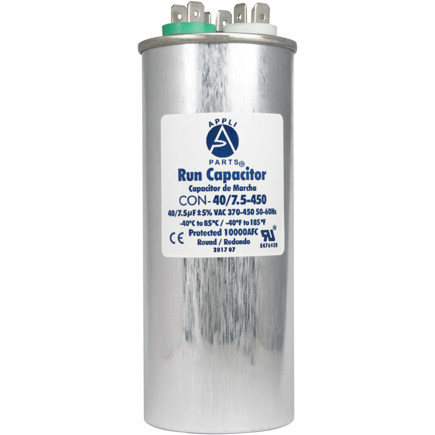 thumbnail interactive-video image 1 of SUPCO AM4075R HVAC Capacitor – 40+7.5 MFD, American Made, Brand New 1 of 5