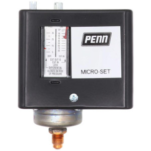 PENN P170AB-12C Control de Presion JCI, baja 12 a 80 psi, SPST abre en baja, MICRO-SET Control para refrigerantes no-corrosivos, sin capilar PENN P170AB-12C Control de Presion JCI, baja 12 a 80 psi, SPST abre en baja, MICRO-SET Control para refrigerantes no-corrosivos, sin capilar