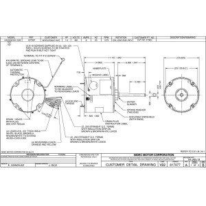 US Motors 3736 1/4 Hp Mojave 1075 rpm, 6 polos, 1 eje, TEAO Cerramiento, 1 velocidad 5.6 diametro, CW, Lead End Reversible 460 V, 60 hz, 1 ph, 7.5 mfd/370 VAC Capacitor K055WJM1028014B US Motors 3736 1/4 Hp Mojave 1075 rpm, 6 polos, 1 eje, TEAO Cerramiento, 1 velocidad 5.6 diametro, CW, Lead End Reversible 460 V, 60 hz, 1 ph, 7.5 mfd/370 VAC Capacitor K055WJM1028014B