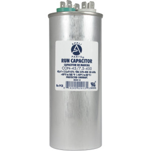 Appli Parts Condensador Capacitor de Marcha 45+7.5 Mfd uF (microfaradios) 370VAC o 450VAC CBB65 Universal Aire acondicionado y otras aplicaciones Redondo UL E476928 13.7cm Alto 5cm Ancho CON-20/5-450
 Appli Parts Condensador Capacitor de Marcha 45+7.5 Mfd uF (microfaradios) 370VAC o 450VAC CBB65 Universal Aire acondicionado y otras aplicaciones Redondo UL E476928 13.7cm Alto 5cm Ancho CON-20/5-450