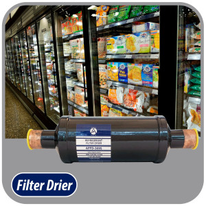 Appli Parts APFD-309S Filtro Secador 1-1/8 pulg para linea Liquido para Sistemas de Refrigeracion y aire acondicionado 309S ODF Soldable Universal Unidireccional 280mm Largo 76mm Ancho