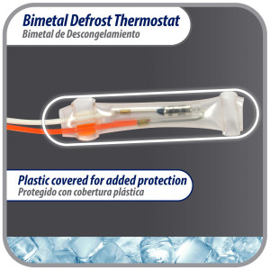 Appli Parts APBT-FT2076 Bimetal Termico Tipo Asiatico 2 Cables Fusible Temperatura 76 C con cables Amarillo y Blanco, Remplaza BIM-2076, Sanyo Termodisco