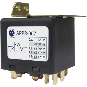Appli Parts APPR-067 Relay Potencial 067, Voltaje de Bobina 420 V, Recogida Minima 295 V, Recogida Maxima 315 V, Caida Maxima 125 V, 50/60Hz Remplazo universal para unidades de refrigeracion y aire acondicionado Appli Parts APPR-067 Relay Potencial 067, Voltaje de Bobina 420 V, Recogida Minima 295 V, Recogida Maxima 315 V, Caida Maxima 125 V, 50/60Hz Remplazo universal para unidades de refrigeracion y aire acondicionado