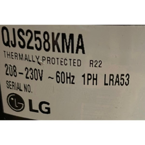Compresor Lg Rotativo 18.000 Btu 208-230V/1Ph/60Hz OLP Interno (Incluye: Cobertor, Sello, Arandela, Tuerca, Asiento De Goma) Usa Capacitor 40mfd/370vac No Incluido R22 Lg QJ258KDA / QJS258KMA / QJS258KMA Compresor Lg Rotativo 18.000 Btu 208-230V/1Ph/60Hz OLP Interno (Incluye: Cobertor, Sello, Arandela, Tuerca, Asiento De Goma) Usa Capacitor 40mfd/370vac No Incluido R22 Lg QJ258KDA / QJS258KMA / QJS258KMA