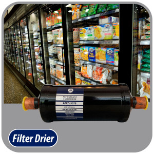 Appli Parts APFD-307S Filtro Secador 7/8 pulg para linea Liquido para Sistemas de Refrigeracion y aire acondicionado 307S ODF Soldable Universal Unidireccional 267mm Largo 100mm Ancho