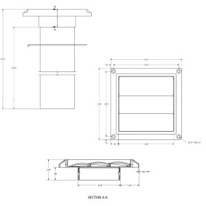 Rejilla De Ventilacion Blanca 3" Lambro Con Tubo 290W