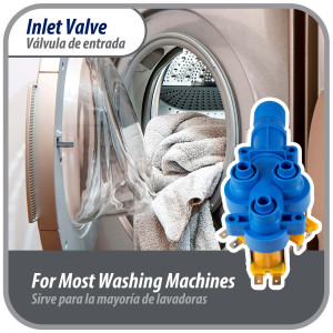 Appli Parts APIV-1311 Valvula para lavadora 1 Entrada 3/4 pulg NPT por 3 Salidas 5/16 pulg 110V-120 V, 50/60 Hz, remplazo para modelos Mabe, Olimpia, 189D3116P017, 189D3116P016, 189D3116P005, WW01F00794
